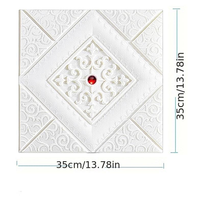 10 Pcs 35cm x 35cm waterproof and moisture-proof self-adhesive foam wallpaper for ceilings, walls, and headboards