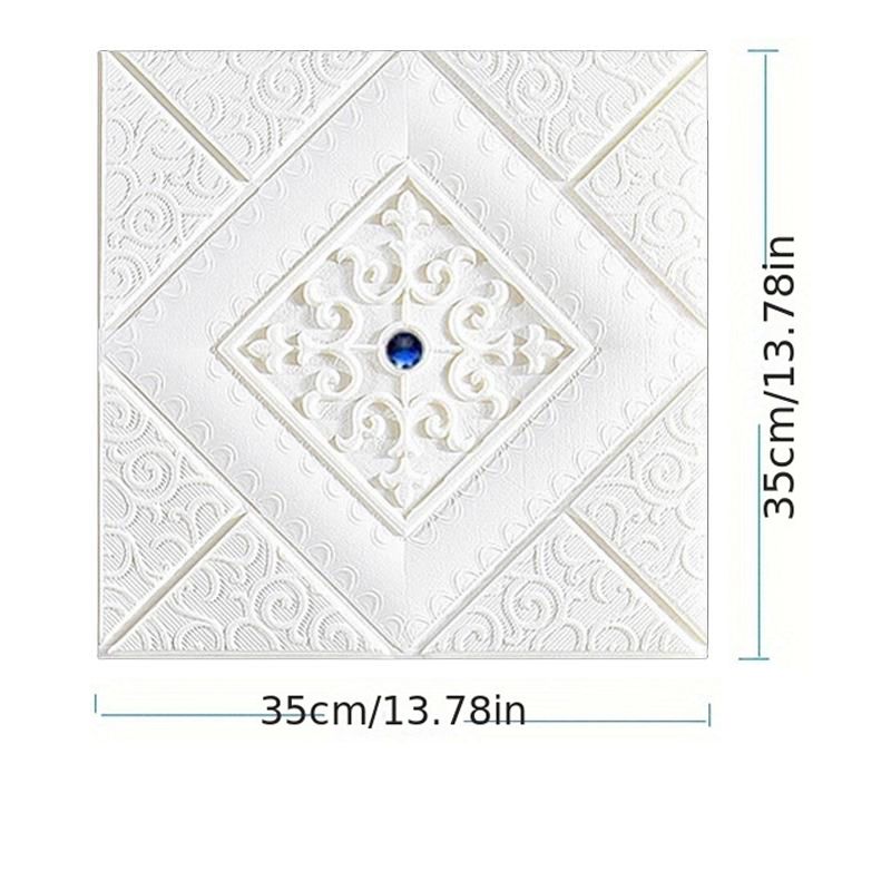 10 Pcs 35cm x 35cm waterproof and moisture-proof self-adhesive foam wallpaper for ceilings, walls, and headboards