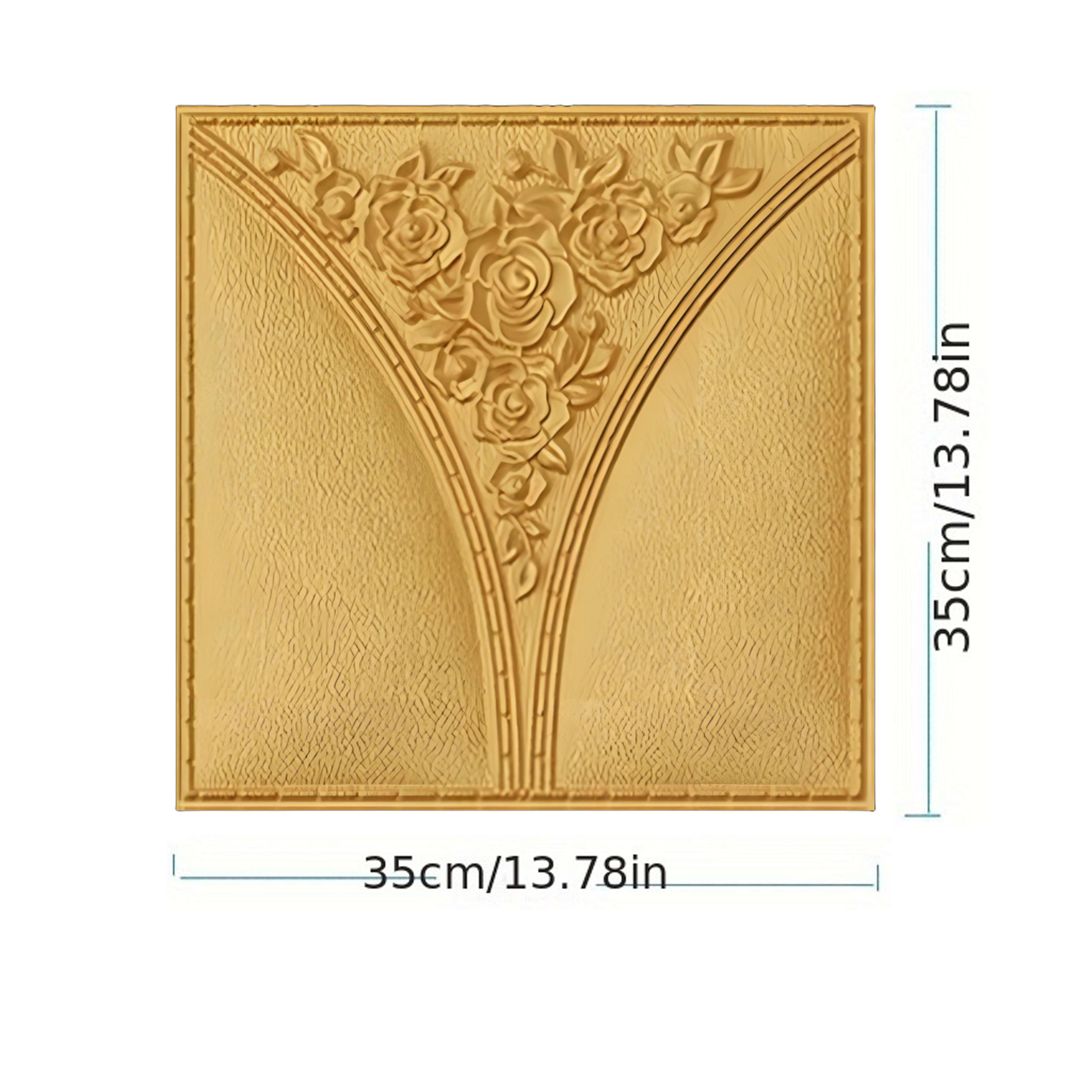 10 Pcs 35cm x 35cm waterproof and moisture-proof self-adhesive foam wallpaper for ceilings, walls, and headboards
