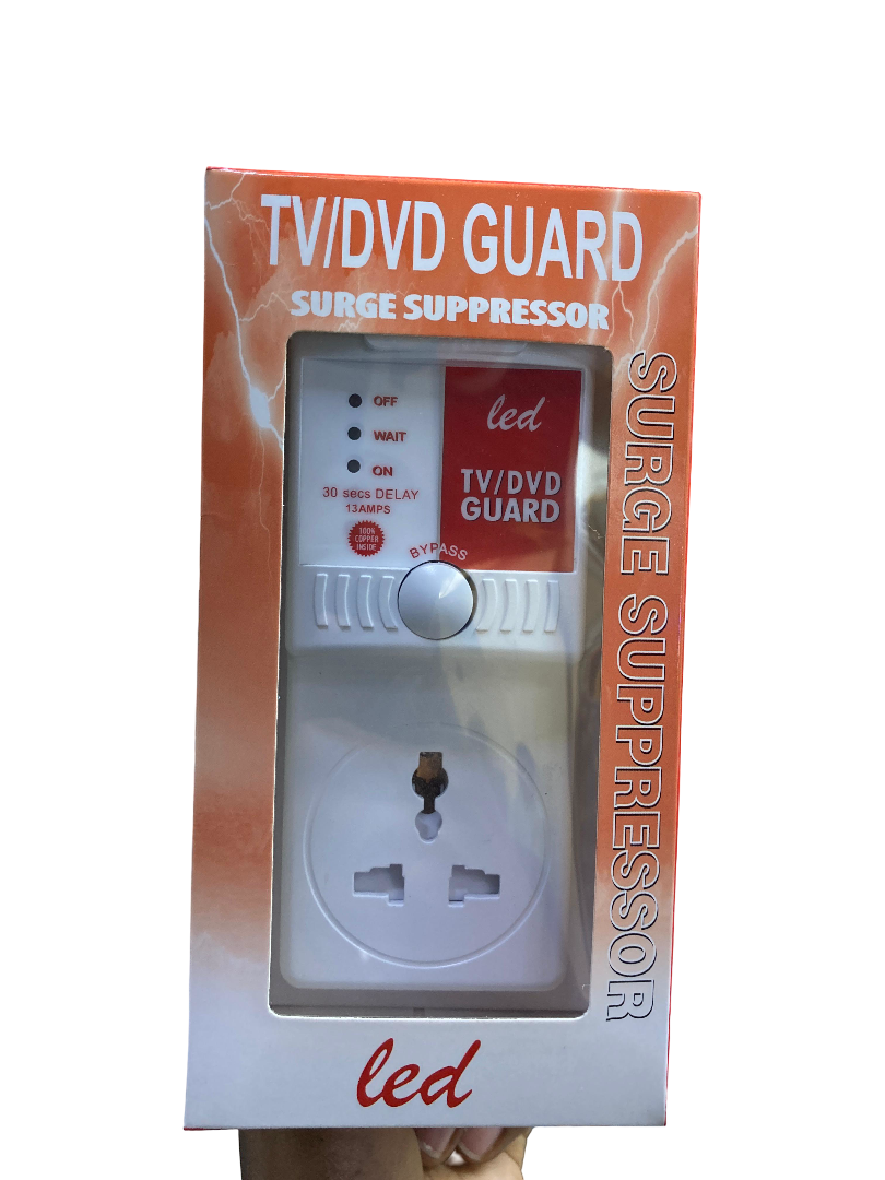 TVDVD Guard Surge Suppressor | Voltage Protector for TV, DVD, Decoder, Home Theater & Electronics | Protects Against Power Surges & Voltage Fluctuations | Best Price in Kenya