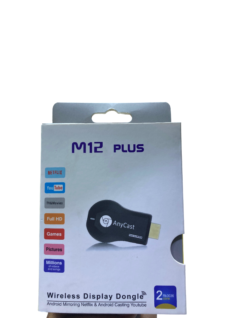 M12 Plus Wireless Display Dongle | 1080P HDMI Streaming Adapter for TV, Projector, Monitor | WiFi Screen Mirroring for Android, iOS, Windows, Laptop & Smartphone in Kenya