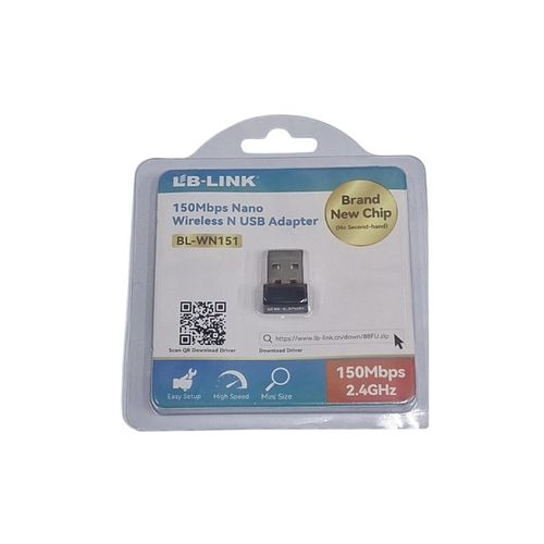 Original LB Link 150Mbps Nano Wireless N USB Adapter WiFi Dongle High Speed Compact Receiver for PC Laptop Desktop Windows Linux Mac Stable Internet Connectivity Plug and Play