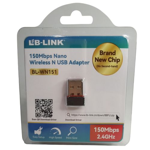 Original LB Link 150Mbps Nano Wireless N USB Adapter WiFi Dongle High Speed Compact Receiver for PC Laptop Desktop Windows Linux Mac Stable Internet Connectivity Plug and Play