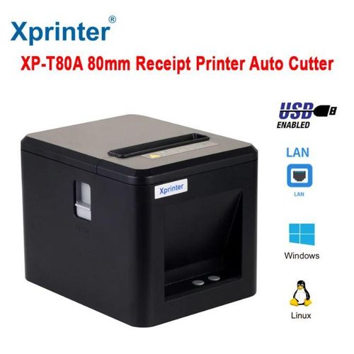 Original Xprinter Mini Printer LAN High Speed Thermal Receipt Printer Compact LAN Interface Reliable Printing for Business Shops Restaurants Retail Office