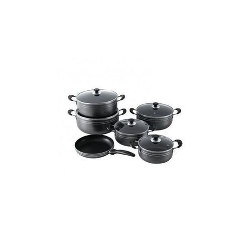 TC Cooking Pots Sufuria 14 Pcs Heavy Duty Non-Stick Cookware With Glass Lids