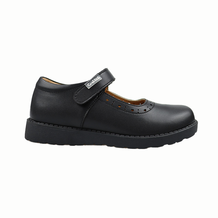 Crabkids Black Girls School Shoes – Comfortable & Durable