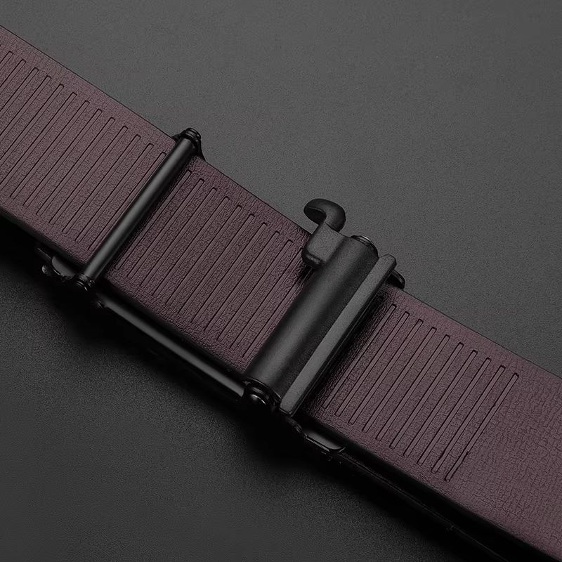 Men's automatic buckle belt leather brand premium belt
