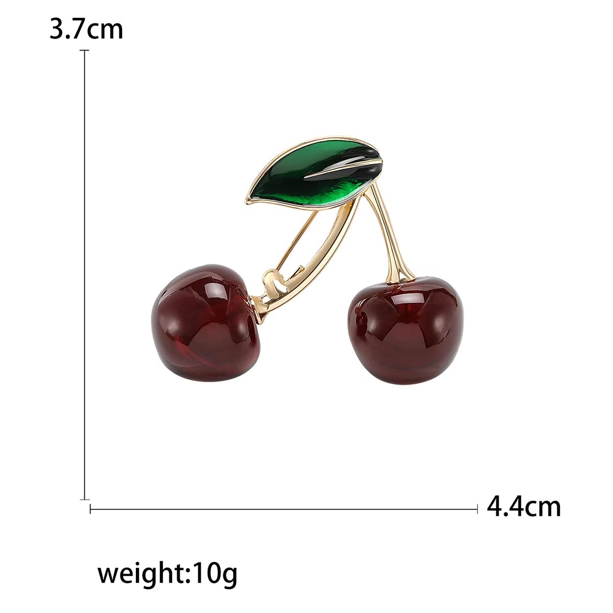 Enamel Tasty Cherry Brooches for Women Unisex Fruit Plant Pins Banquet Party Backpack Gifts Jewelry Accessories