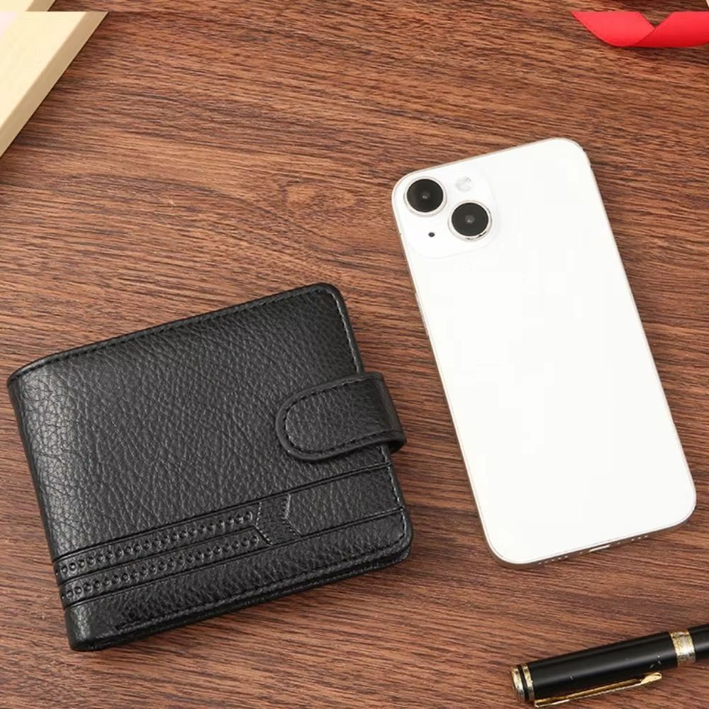 Men's wallet leather zipper wallet men's ultra-thin card high-quality men's short multi card wallet zero wallet