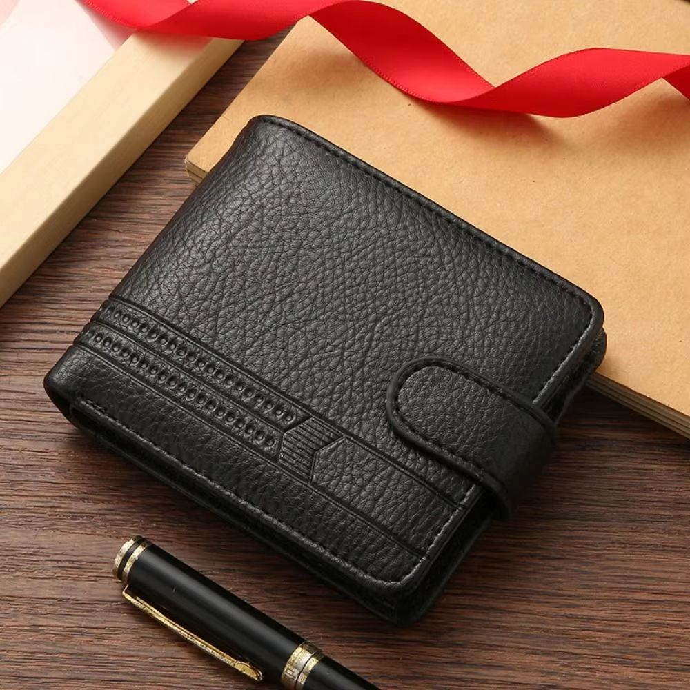 Men's wallet leather zipper wallet men's ultra-thin card high-quality men's short multi card wallet zero wallet