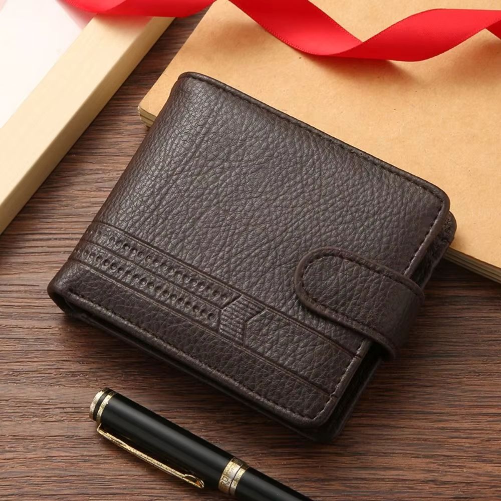 Men's wallet leather zipper wallet men's ultra-thin card high-quality men's short multi card wallet zero wallet