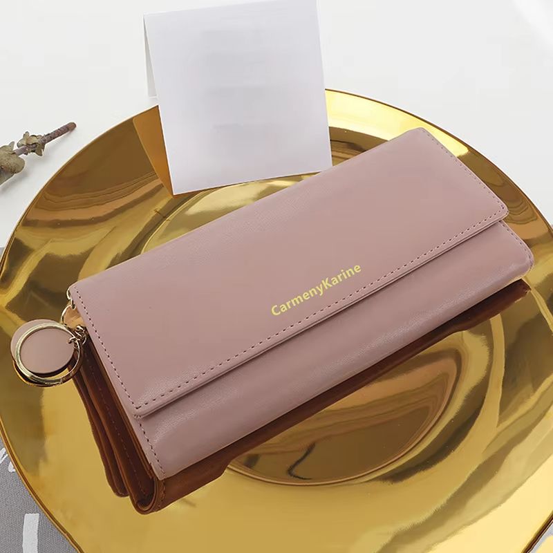Fashion Women PU Leather Long Wallets Multi-functional Fold Purse Fresh Female Clutch Card Holder