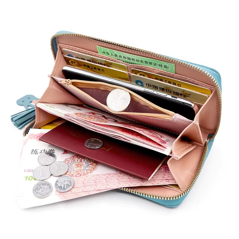 New Long Women Wallets Cute Fashion Multifunctional Clutch Female Wallet Card Holder Luxury PU Leather Women's Purses