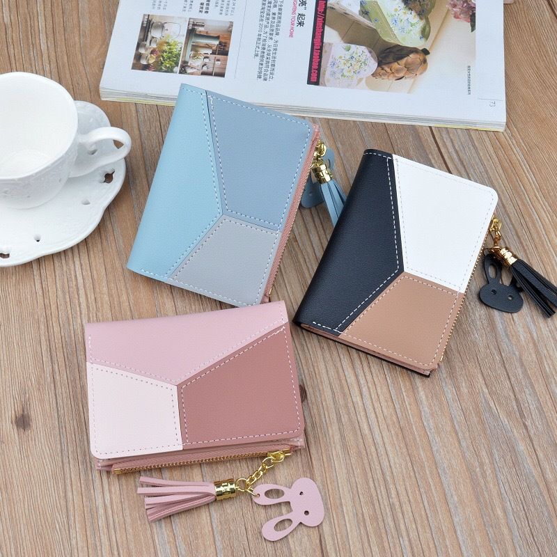 Women's Wallet PU Leather Women's Wallet Made of Leather Women Purses Card Holder Foldable Portable Lady Coin Purses