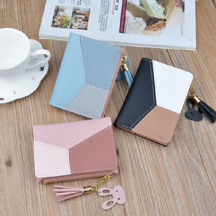 Women's Wallet PU Leather Women's Wallet Made of Leather Women Purses Card Holder Foldable Portable Lady Coin Purses