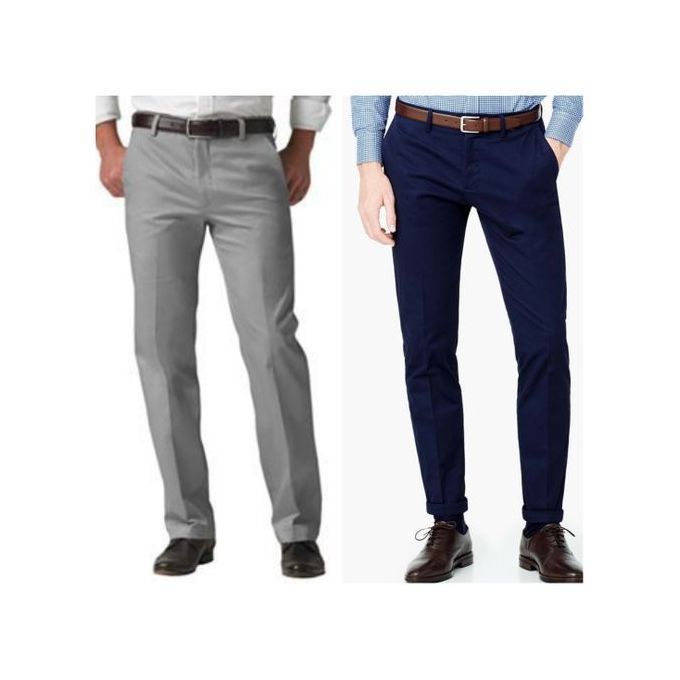 2 Pack Men’s Official Trousers – Premium Slim Fit Office Wear Formal Pants for Business and Smart Casual Use, Comfortable Durable Stylish Work Trousers for Everyday Professional Wear