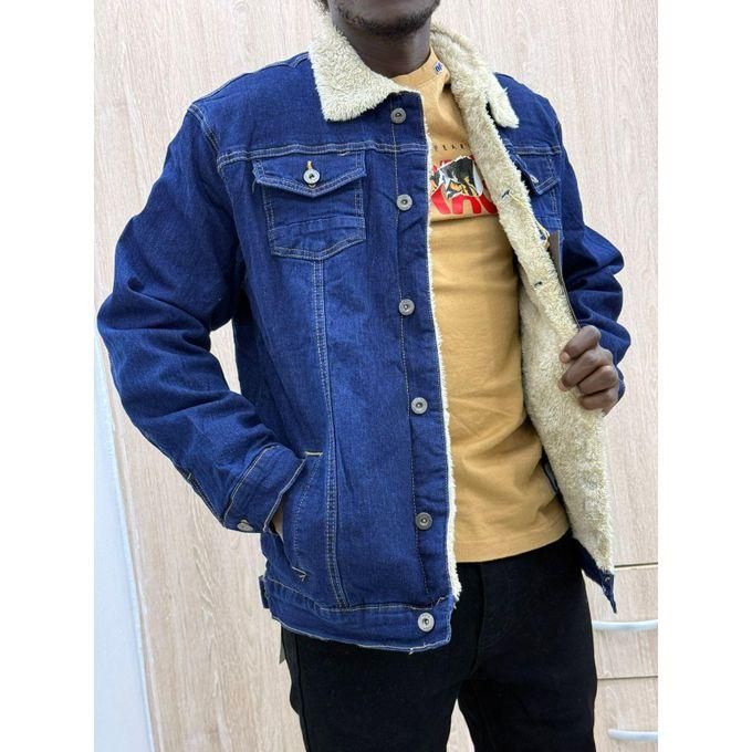 Company Men Non-Fade Blue Denim Jacket – Premium Quality Colorfast Denim Casual Jacket, Durable Stylish Outerwear for Everyday Wear, Travel, Outdoor and Smart Casual Looks