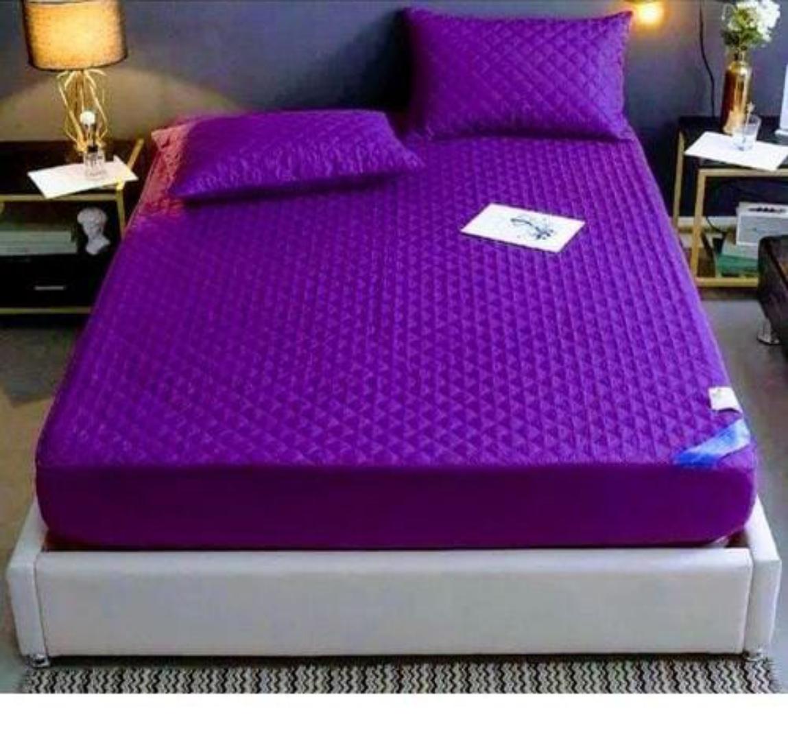 Purple 5*6 Waterproof Mattress Protector Soft, Breathable, Anti-Dust & Spill Resistant Cover