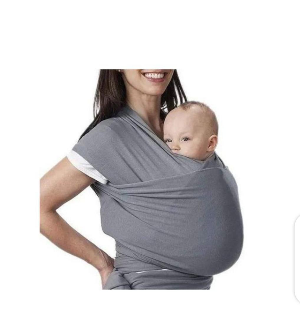 Grey Extra Long 5.5M Baby Wrap Carrier – Soft, Secure & Back-Pain Relief Sling Up to 20KG