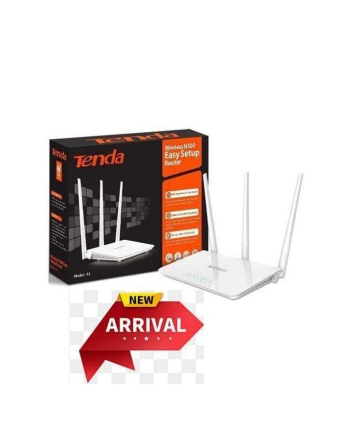 OFFER Tenda F3 N300 High-Performance 300Mbps Wireless Router - Broadcom Chip, WIFI Stable & Fast Computers Accessories PC Phones Networking Product