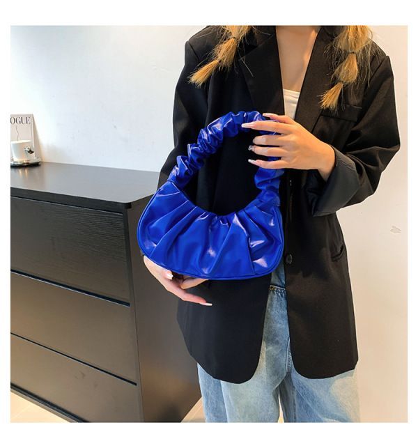 Women Bags Ladies Folds Design Small PU Leather Shoulder Bags Women Dumplings Handbags Travel Totes Fashion Clutch Bag Khaki one