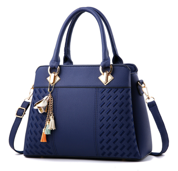 Fashion Women Handbags Tassel PU Leather Totes Bag Top-handle Embroidery Crossbody Bag Shoulder Bag Lady Simple Style Hand Bags Khaki one