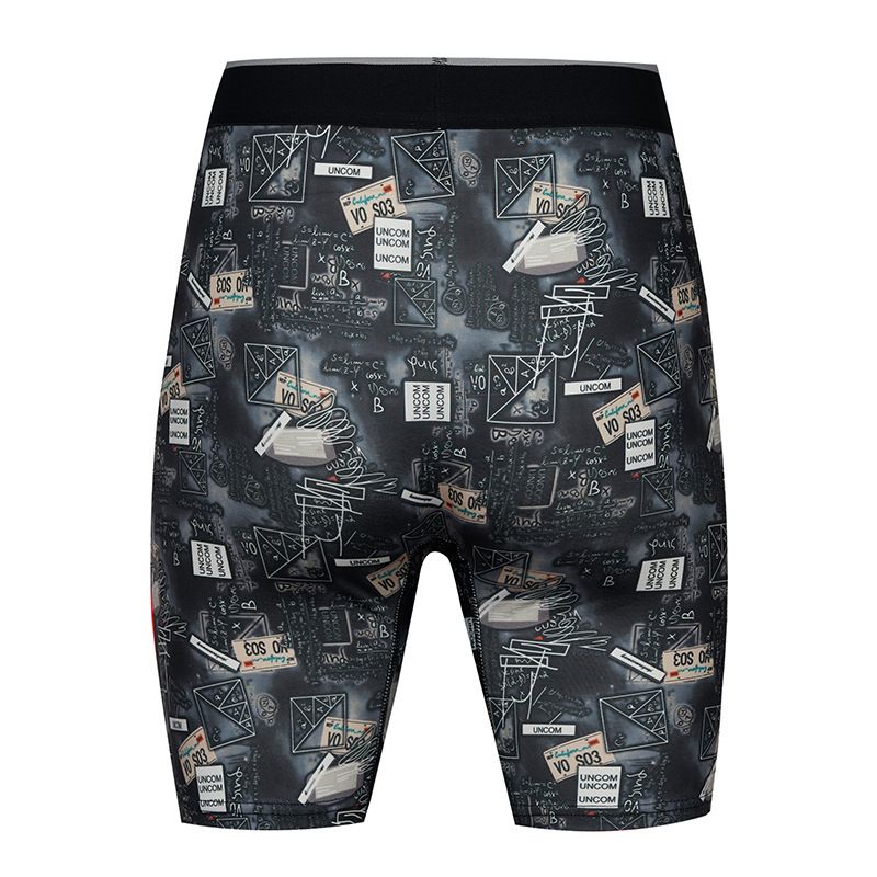 Cross border European and American men's printed tight underwear, sports men's boxer shorts, extended hot spring swimming trunks, men's shorts