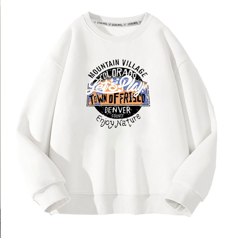Manufacturer direct sales hoodie unisex 2023 new American retro pullover round neck autumn couple long sleeved T-shirt