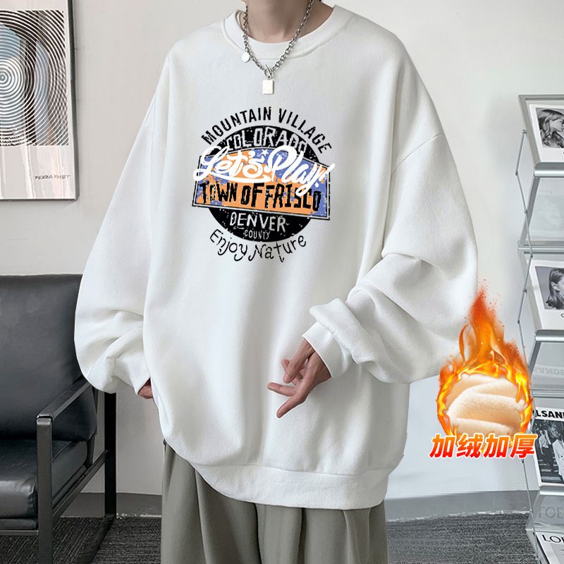 Manufacturer direct sales hoodie unisex 2023 new American retro pullover round neck autumn couple long sleeved T-shirt