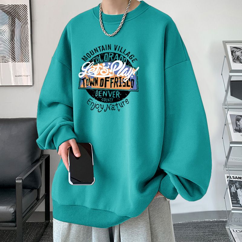 Manufacturer direct sales hoodie unisex 2023 new American retro pullover round neck autumn couple long sleeved T-shirt
