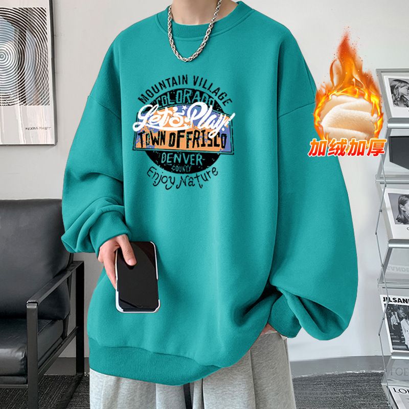 Manufacturer direct sales hoodie unisex 2023 new American retro pullover round neck autumn couple long sleeved T-shirt