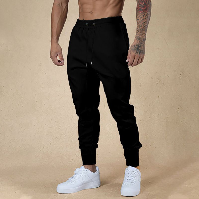2025 Cross border Autumn New Men's Casual Pants with European and American Personality, Versatile Multi color Slimming Tie Rope Men's Small Foot Pants