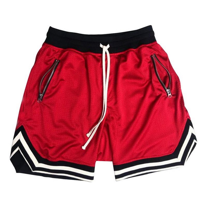 Summer muscle partner running basketball training thin mesh sports shorts men's breathable fitness five quarter pants