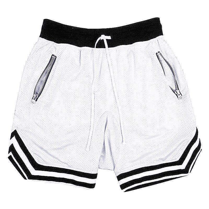 Summer muscle partner running basketball training thin mesh sports shorts men's breathable fitness five quarter pants