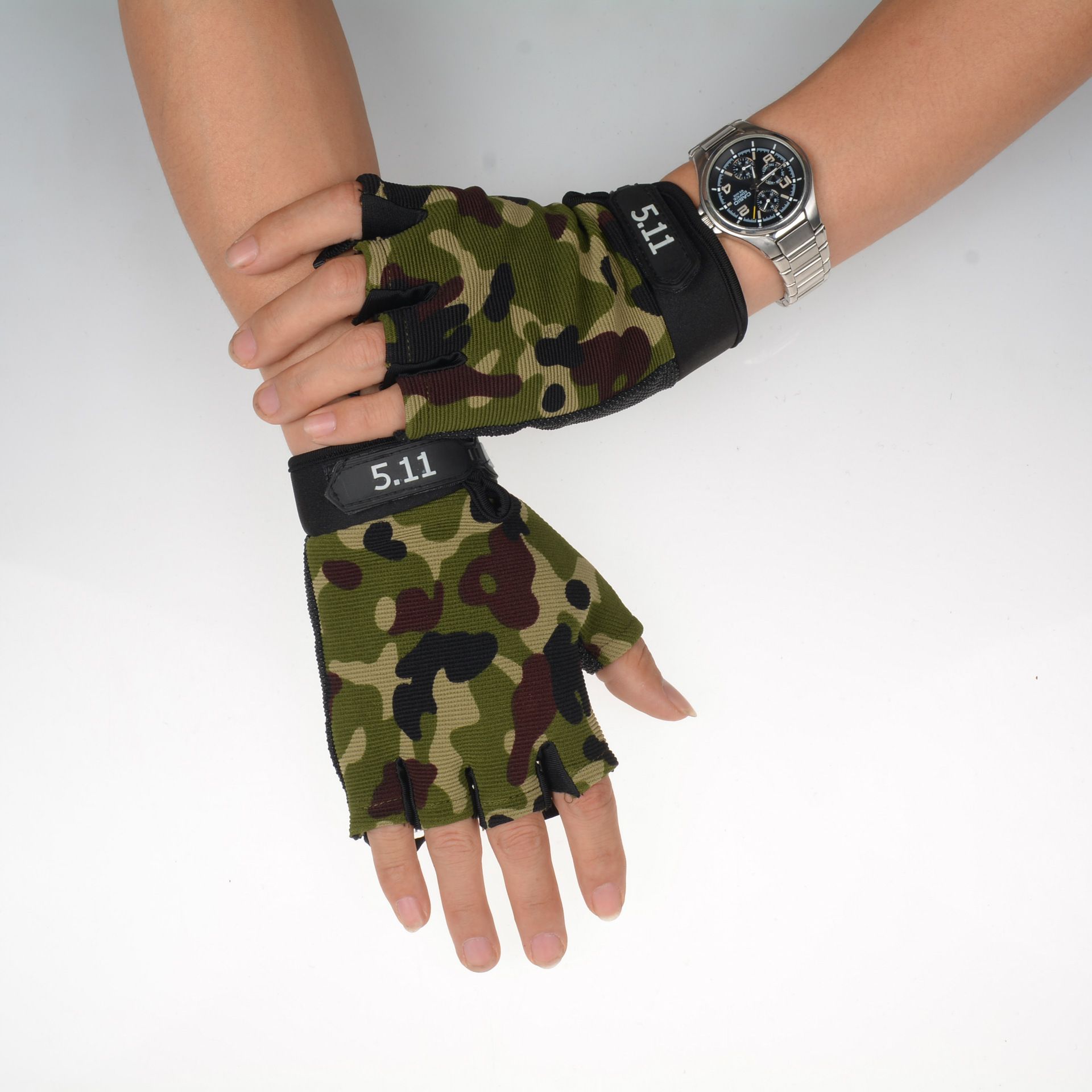 511 Half Finger Tactical Gloves Outdoor Fitness Cycling Sports Driving Men's and Women's Gloves Anti slip Breathable Thin Edition