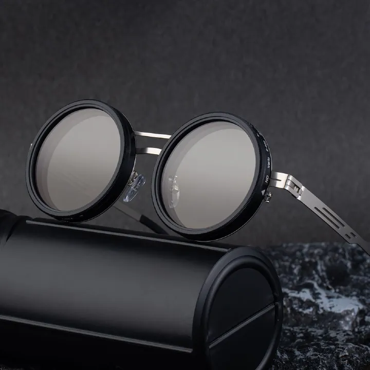 ND9 adjustable dimming sunglasses, high-definition polarized fishing sun protection sunglasses, manual dimming rotating lens glasses
