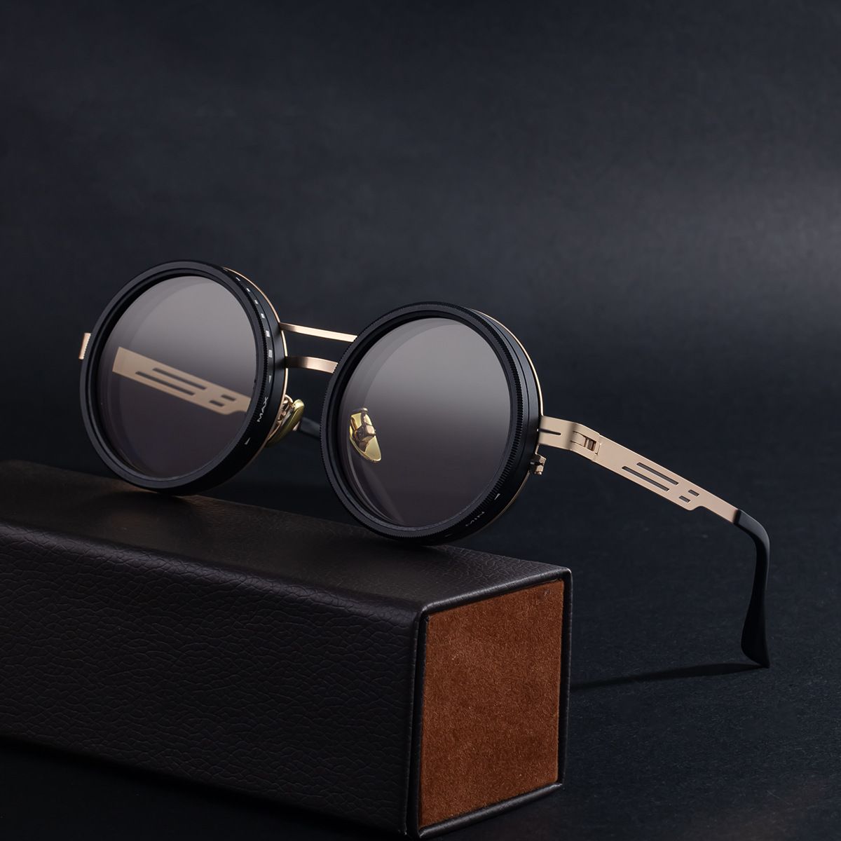 ND9 adjustable dimming sunglasses, high-definition polarized fishing sun protection sunglasses, manual dimming rotating lens glasses