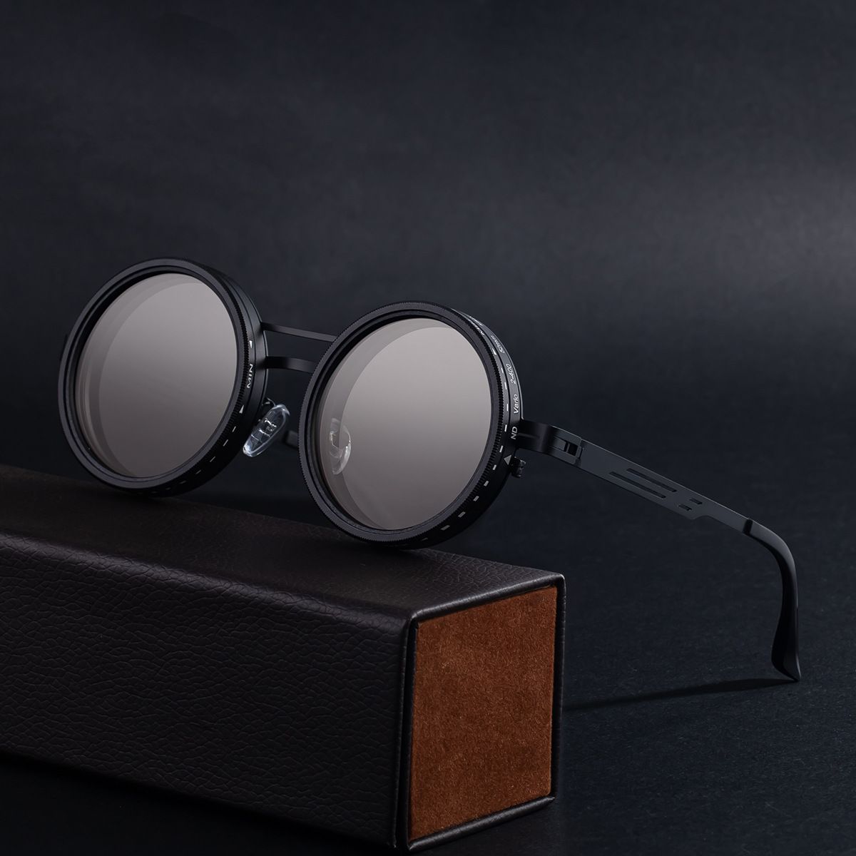 ND9 adjustable dimming sunglasses, high-definition polarized fishing sun protection sunglasses, manual dimming rotating lens glasses