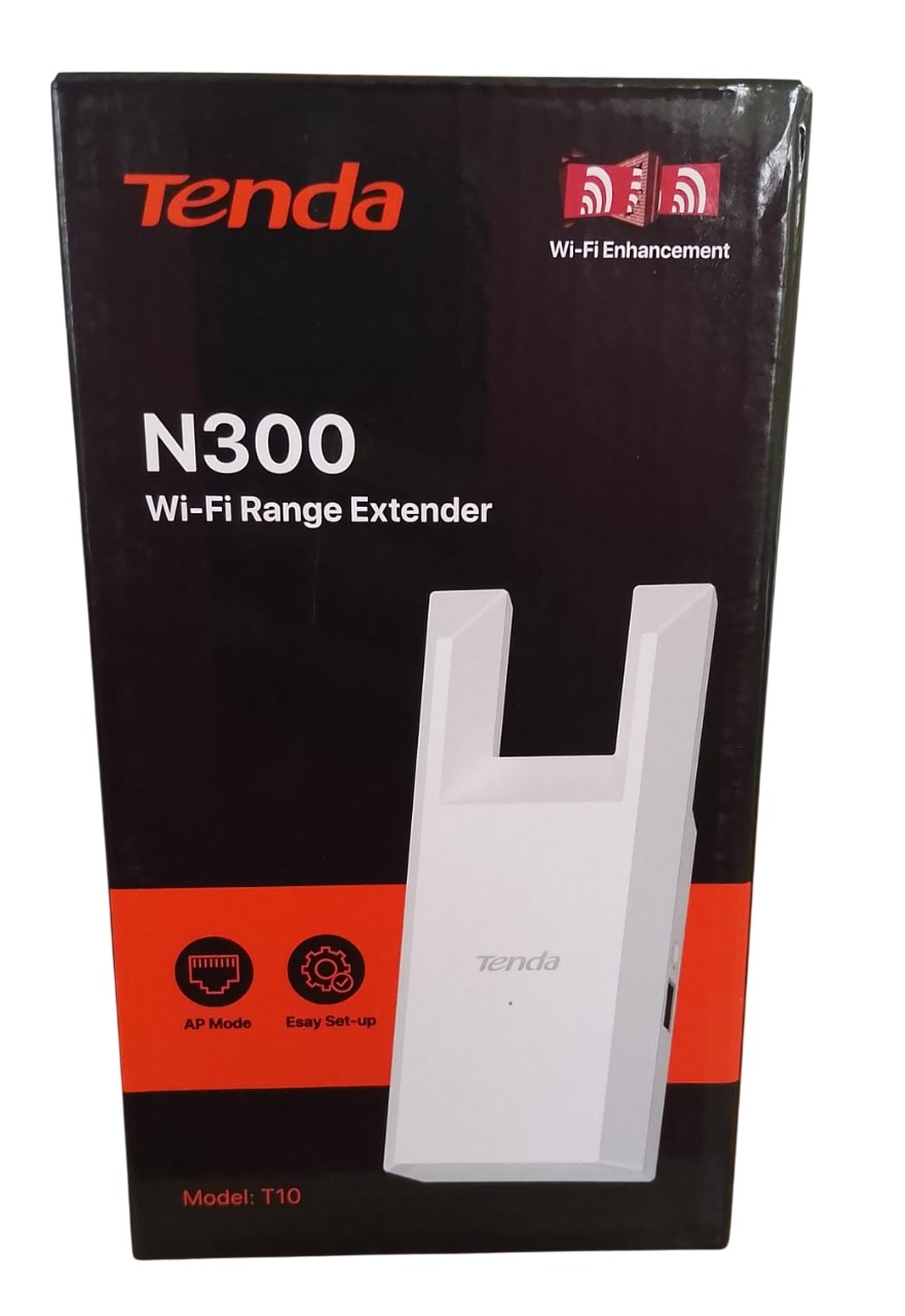 Tenda T10 N300 Wi-Fi Range Extender | 300Mbps Speed | Eliminates Dead Zones | Range Extender & Access Point Modes | Compact Wall-Plug Design | Easy WPS Setup