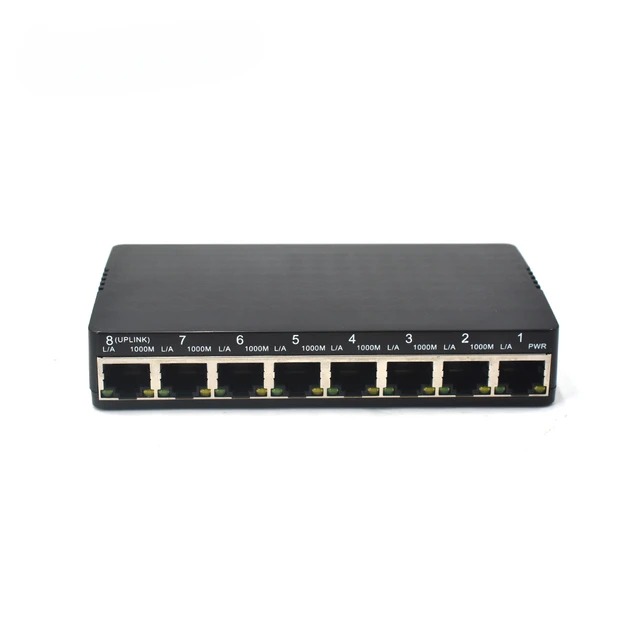 Reverse 8-Port PoE Switch 12V – 100Mbps | Powers IP Cameras & Wi-Fi Access Points | Reverse PoE | Compact, Plug & Play | CCTV & Small Network Solution