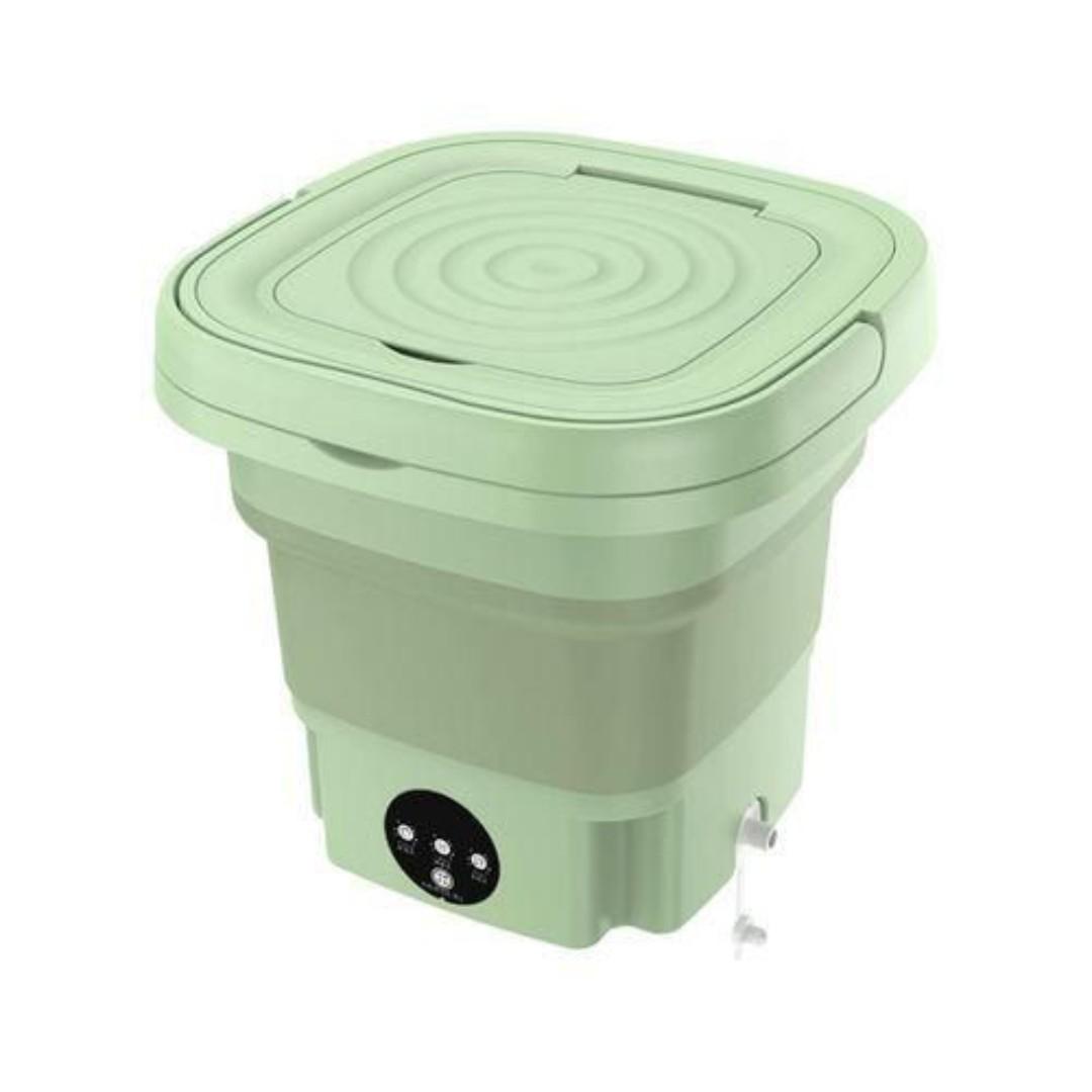 UPGRADED Mini Washing Machine, Foldable Washer Spin Dryer with Drain Basket, Portable for Travel Wash 8L