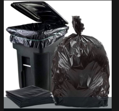 50-Pcs Black Large Size Garbage Bags - Heavy-Duty Trash Bags for Home, Workshop & Site