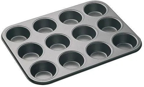 12hole cupcake baking tin Non‑Stick Surface Helps baked goods release easily and makes cleaning simpler. Oven‑Safe Designed to withstand high baking temperatures