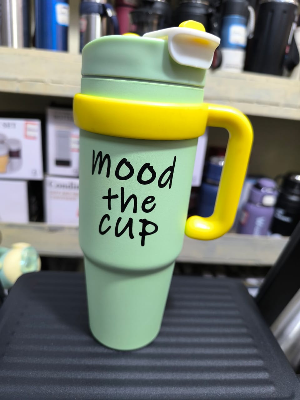 Mood The Cup, Stanley Mug Tumbler With Handle And Straw Lid, Insulated Reusable Stainless Steel Travel Mug Sports Water Bottle