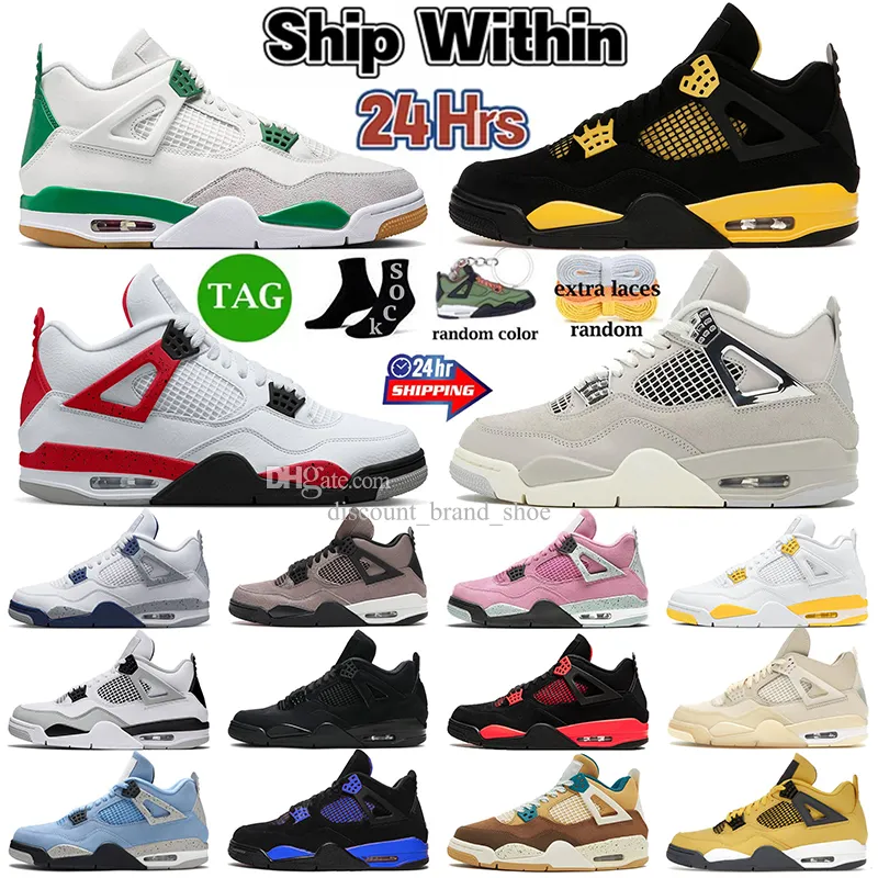 HIGH QUALITY ⚡JORDAN 4 high quality j4 thunder red sneakers original fashion leather men shoes ❤️‍🔥🔥 new arrival colours available in black, white,blue, green, yellow ,red and as pictures ❤️‍🔥
