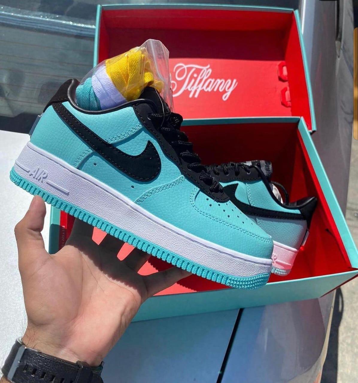 Classic unisex Airforce 1 Tiffany suede breathable fashion unisex sneaker shoes