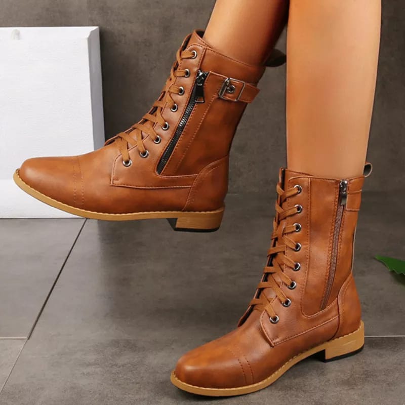 ⚡ Women's/Ladies🔥❤‍🔥MID CALF ankle boots,High quality women's above ankle boots Leather official boots⚡🔥❤‍🔥 very cut