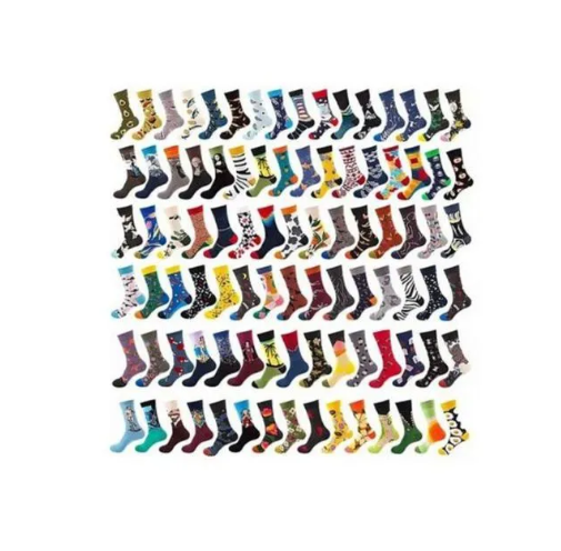 Fashion Socks Men Happy Socks Trendy, Casual and official mens socks,socks 3 pairs,socks cotton, breathable and comfortable socks. Assorted and Colourful