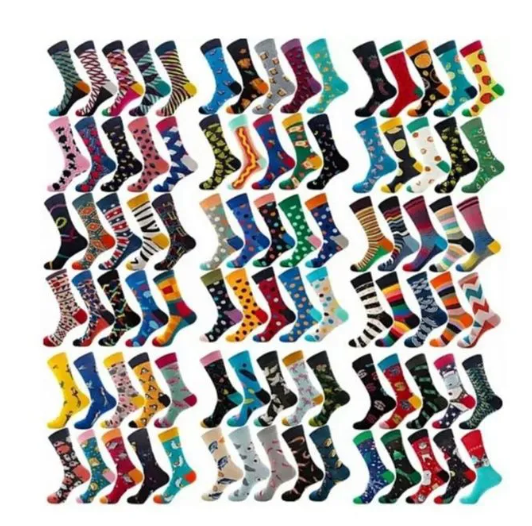 Fashion Socks Men Happy Socks Trendy, Casual and official mens socks,socks 3 pairs,socks cotton, breathable and comfortable socks. Assorted and Colourful