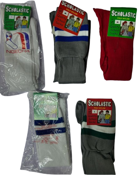 BACK TO SCHOOL OFFER!! Fashion WHITE GIRLS SCHOOL SOCKS/Fashion 6 Pairs Comfy Cotton Red/ Green Stripes Boys/Girls School Socks. Comfortable, Breathable and Stretchy Socks
